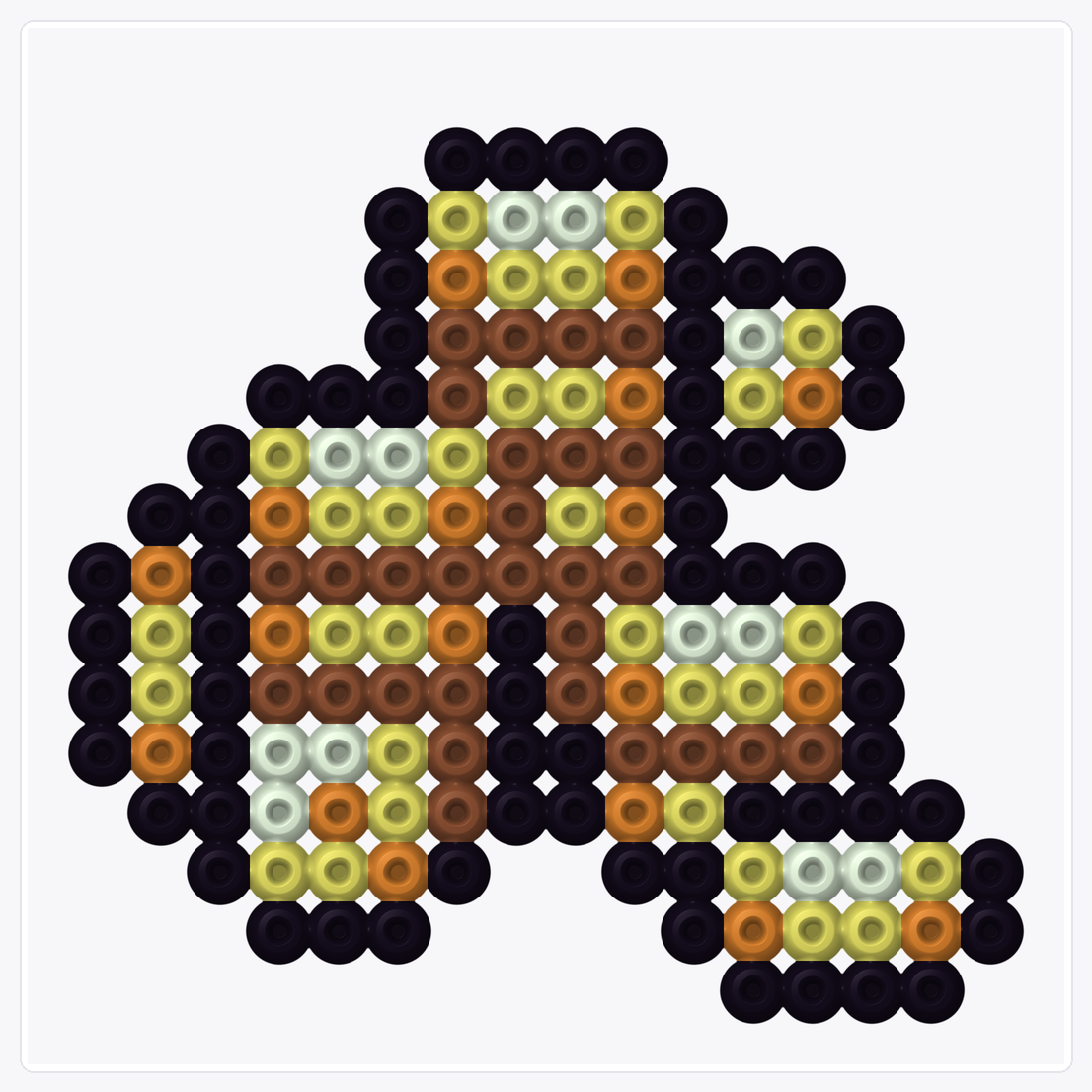 Treasure Goblet Gold — Perler Bead Pattern — 16×16 perler bead pattern chart