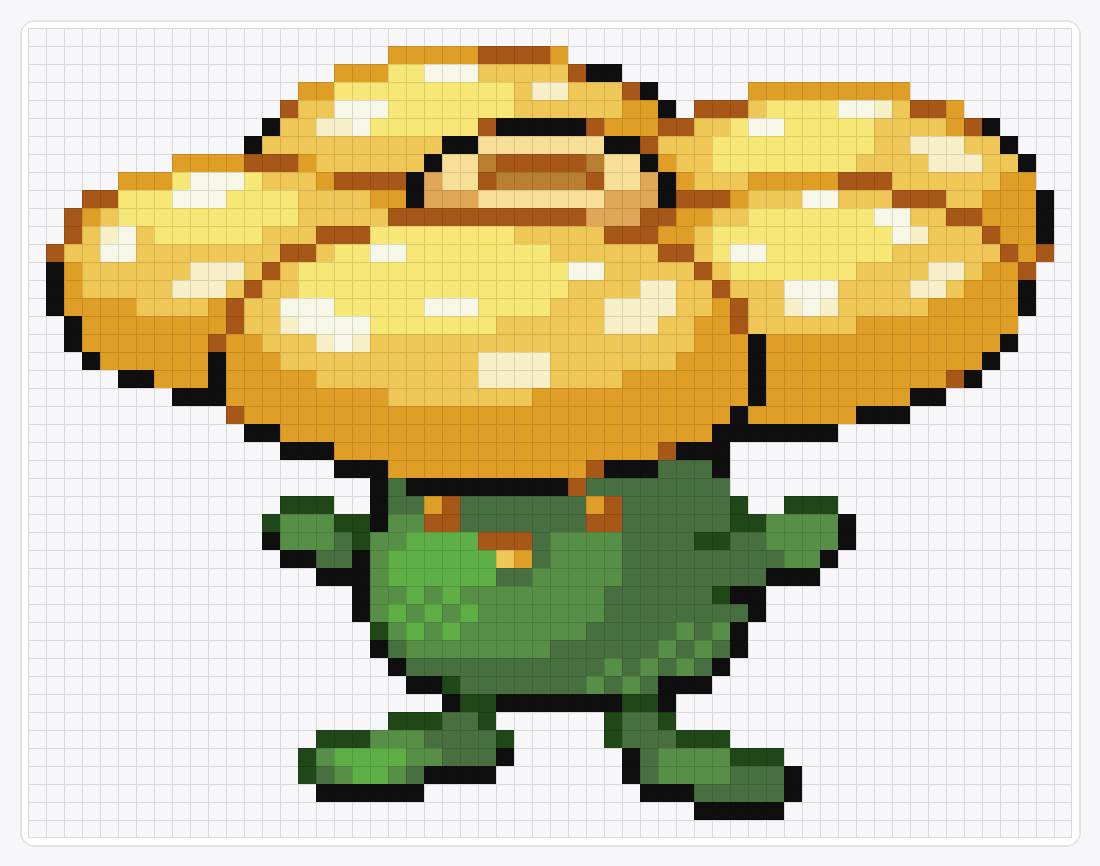 #045 Vileplume Shiny — 45×58 loom bead pattern chart
