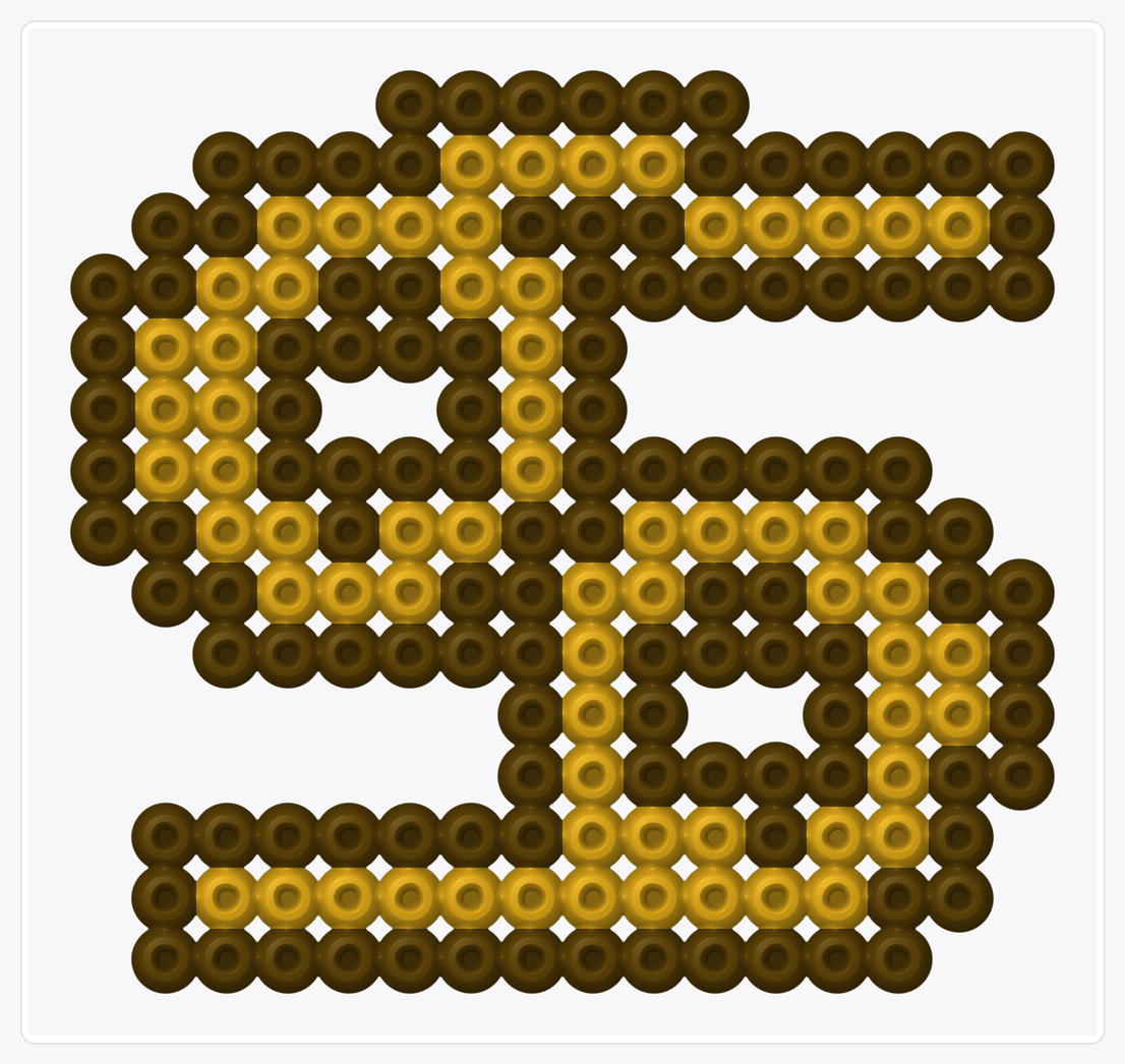 Cancer Zodiac Sign — Perler Bead Pattern — 15×16 perler bead pattern chart