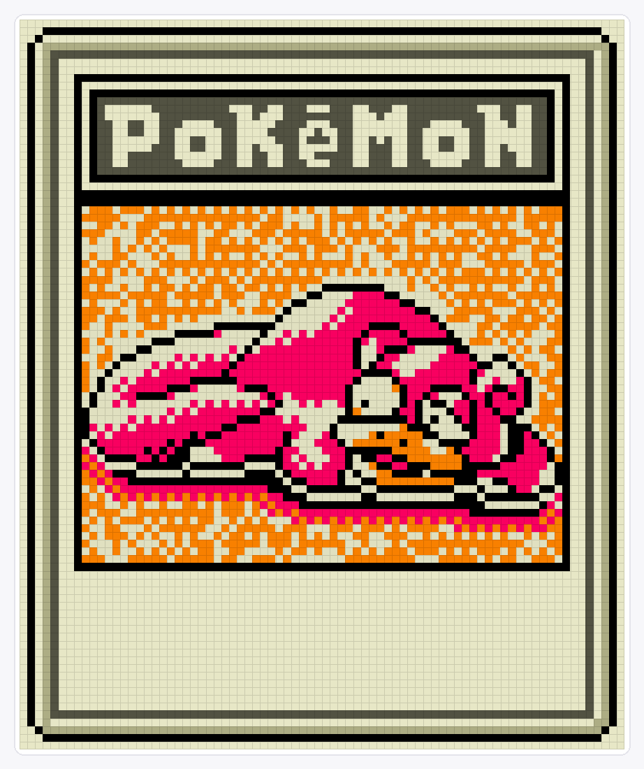 #079 Slowpoke TCG — 94×78 loom bead pattern chart