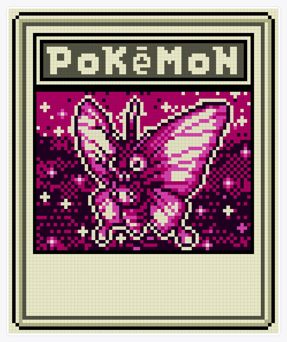 #049 Venomoth TCG — 94×78 loom bead pattern chart