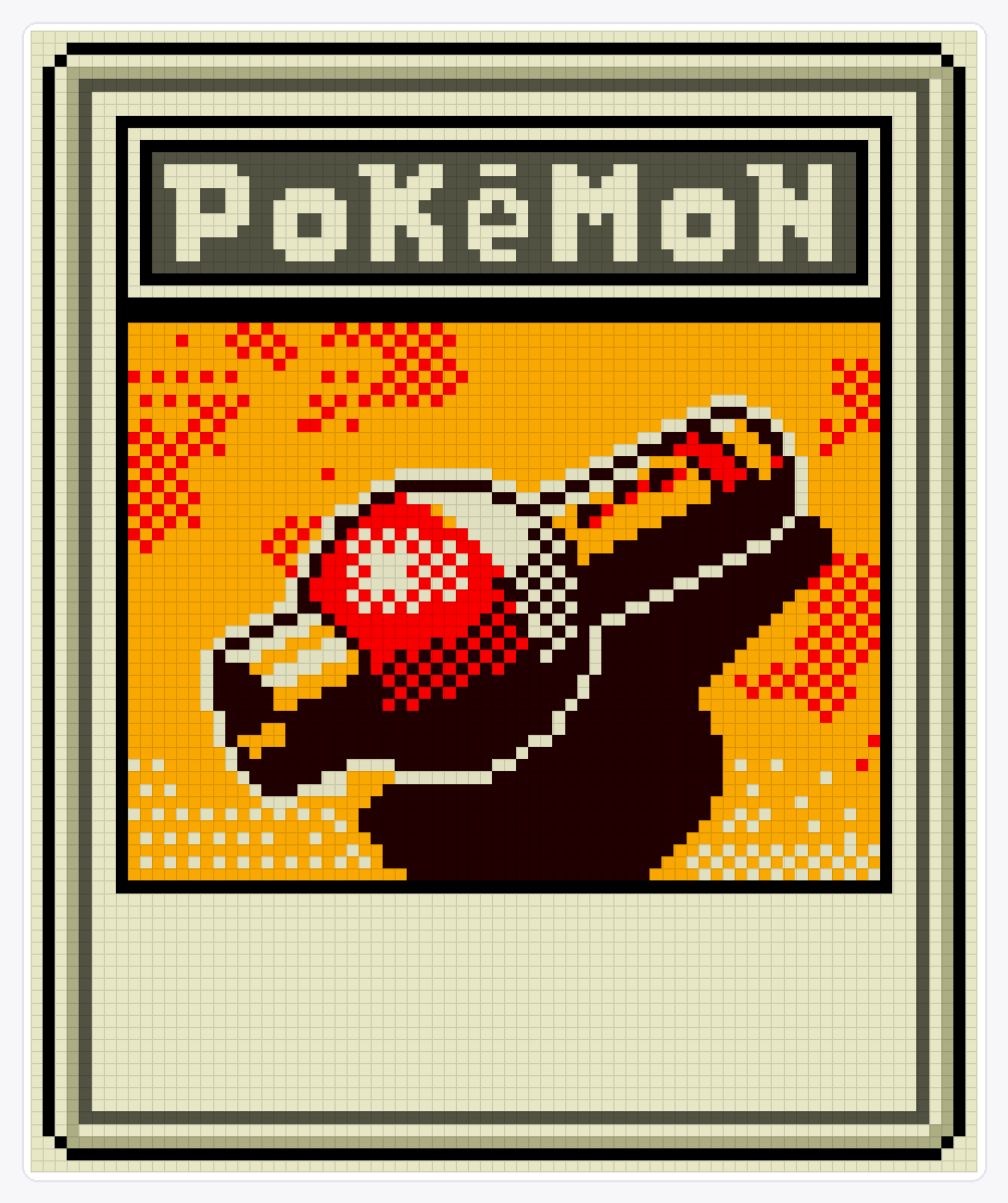 Pokemon Flute TCG — 94×78 loom bead pattern chart