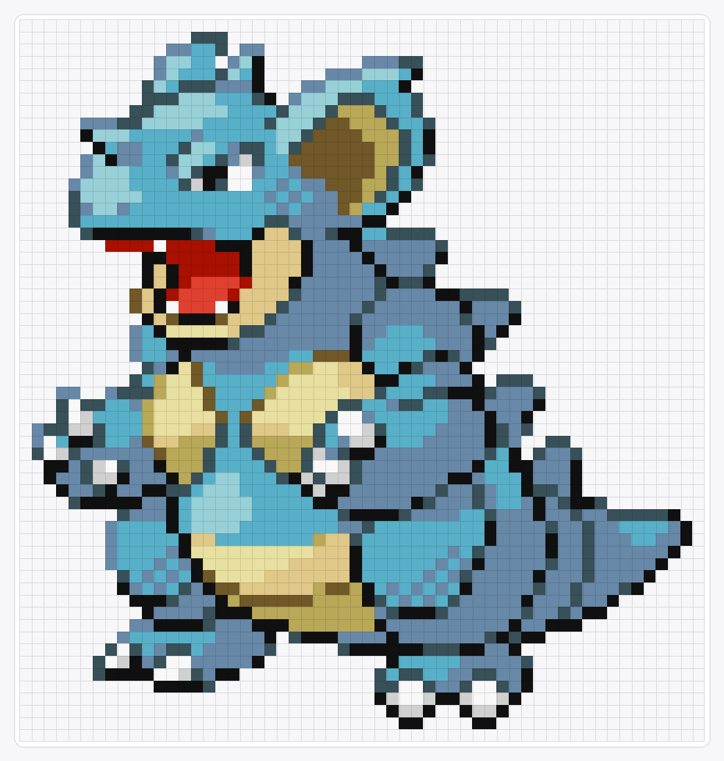 #031 Nidoqueen — 59×56 loom bead pattern chart
