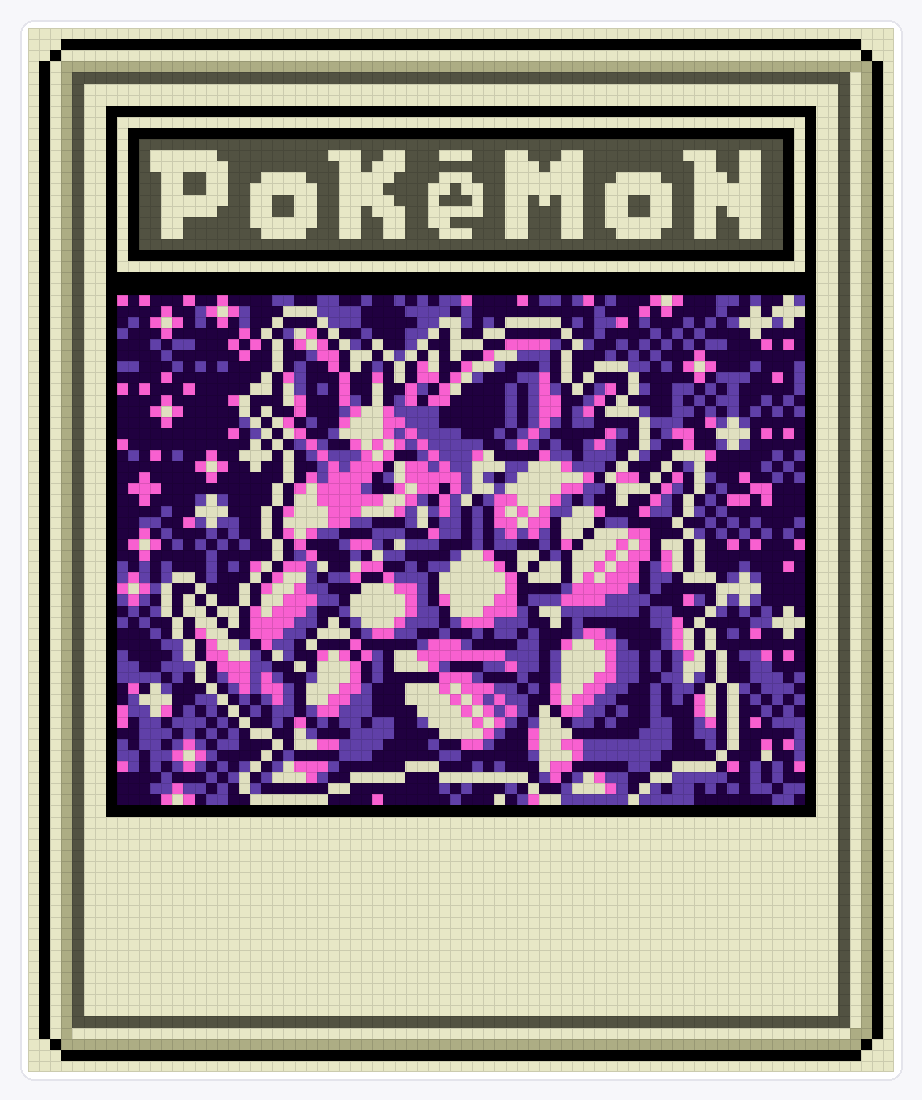 #034 Nidoking TCG — 94×78 loom bead pattern chart