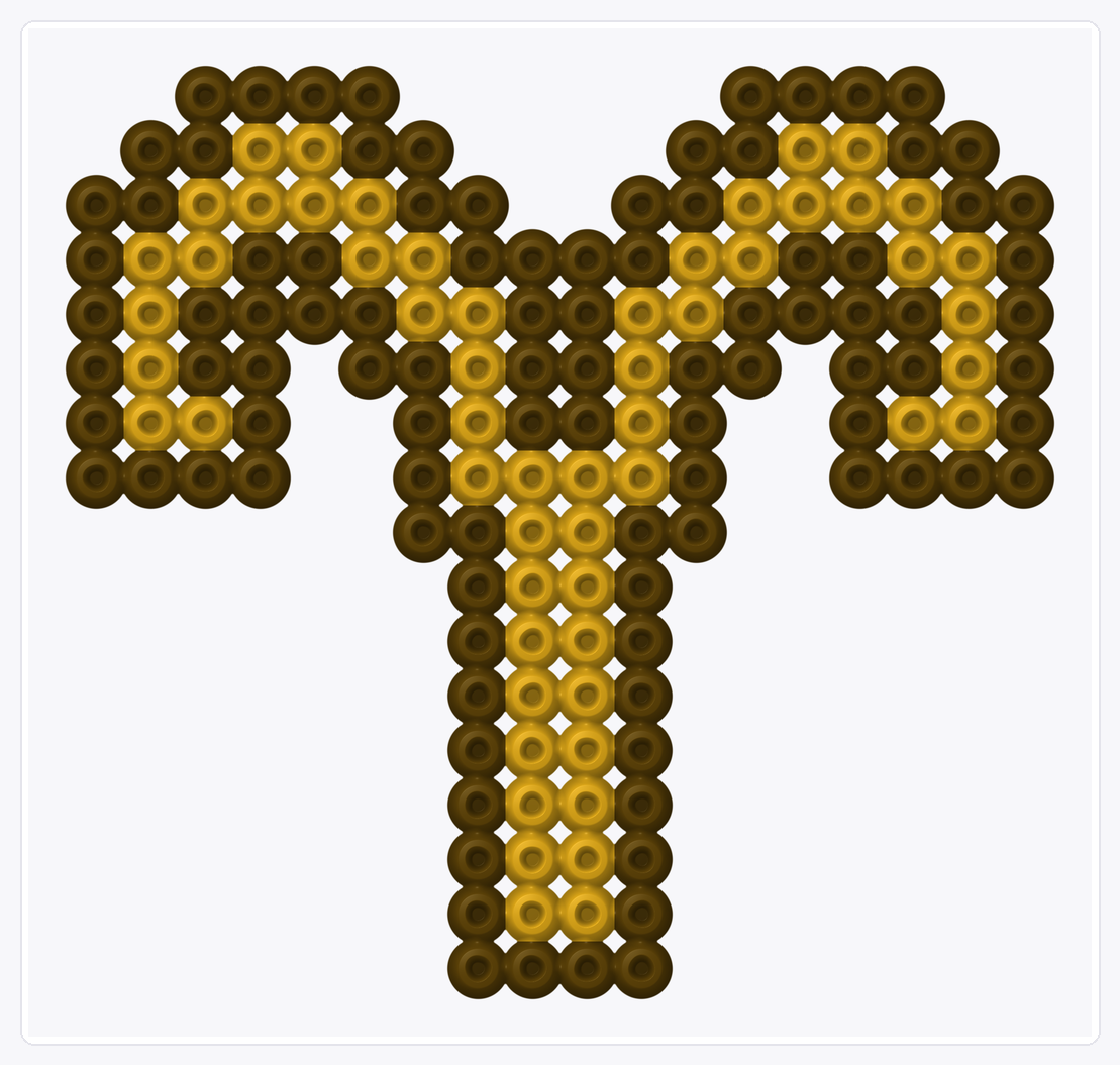 Aries Zodiac Sign — Perler Bead Pattern — 17×18 perler bead pattern chart