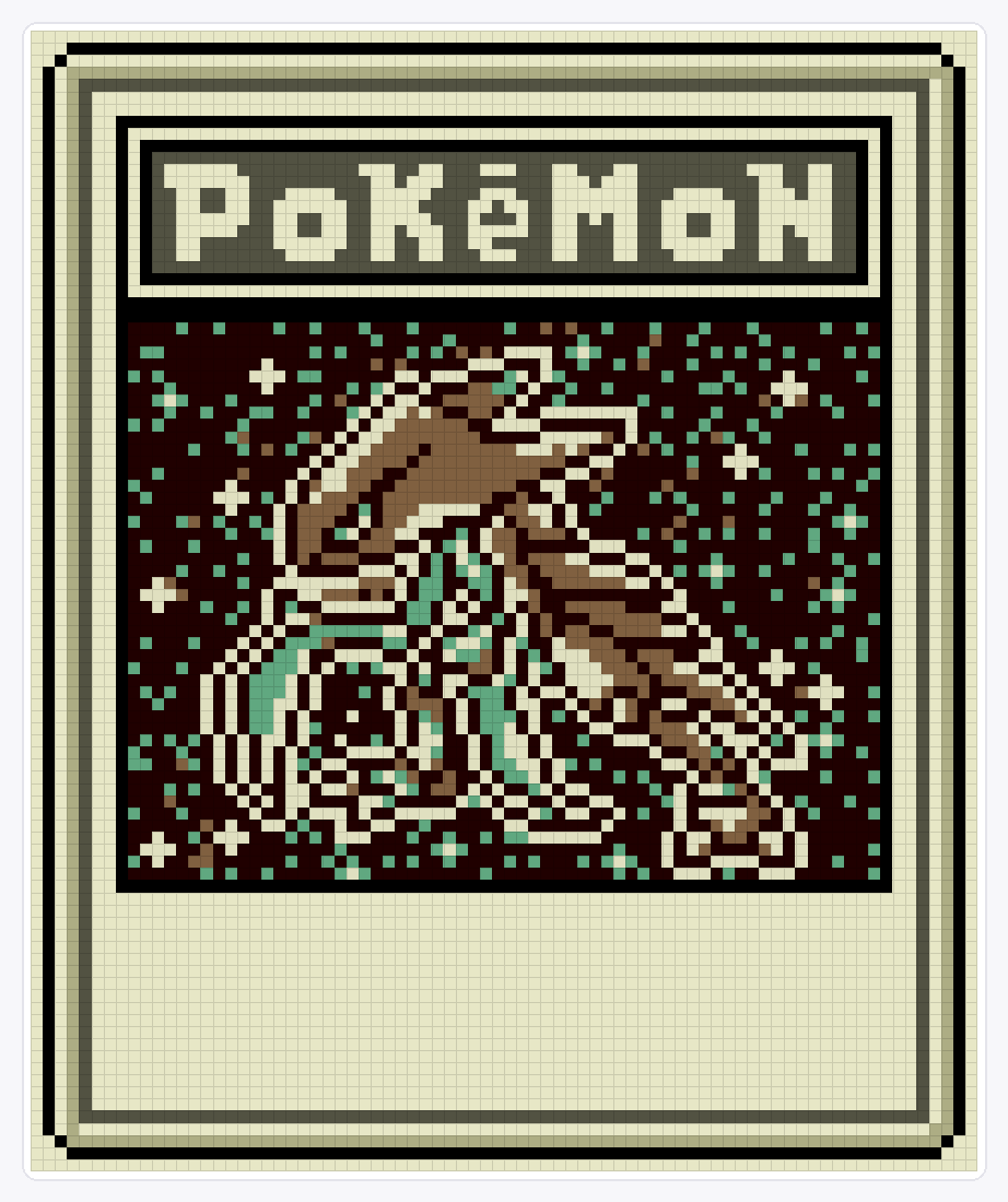 #141 Kabutops TCG — 94×78 loom bead pattern chart