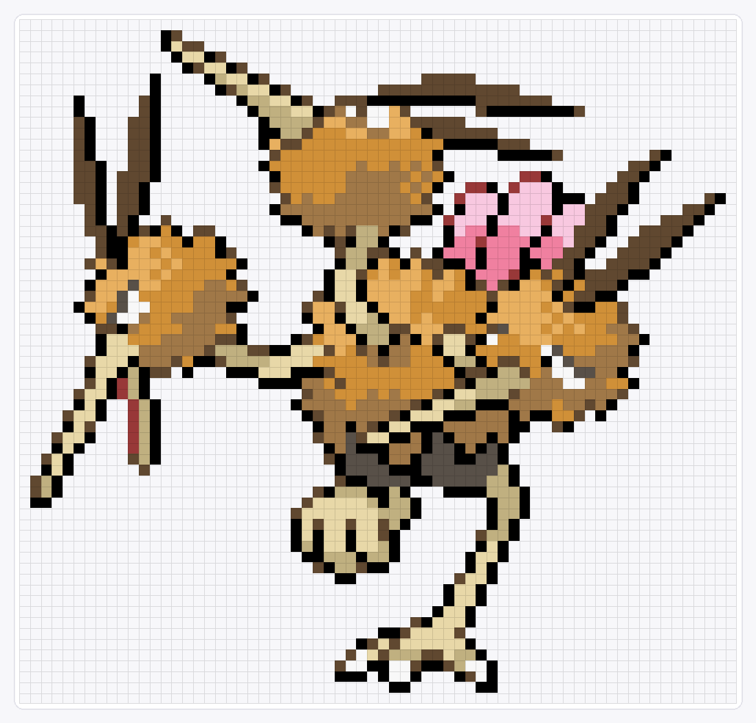 #085 Dodrio — 63×66 loom bead pattern chart