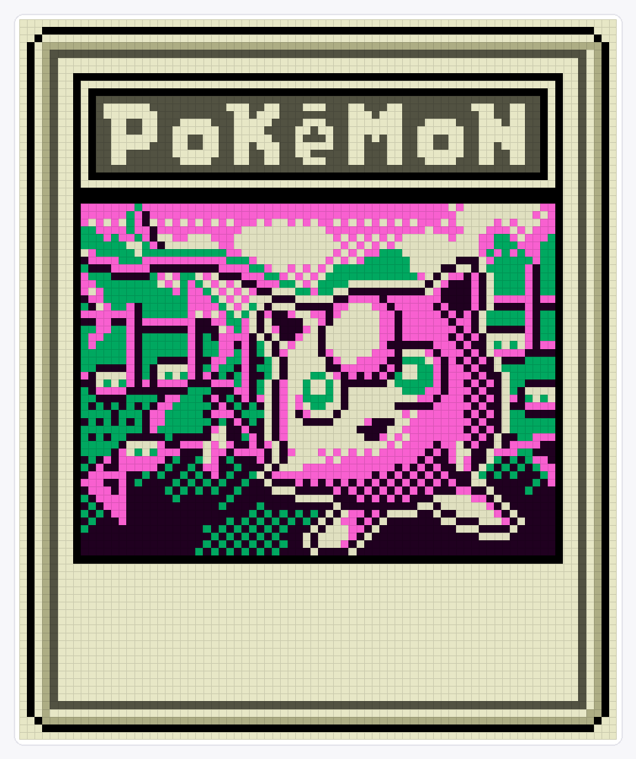 #039 Jigglypuff TCG — 94×78 loom bead pattern chart
