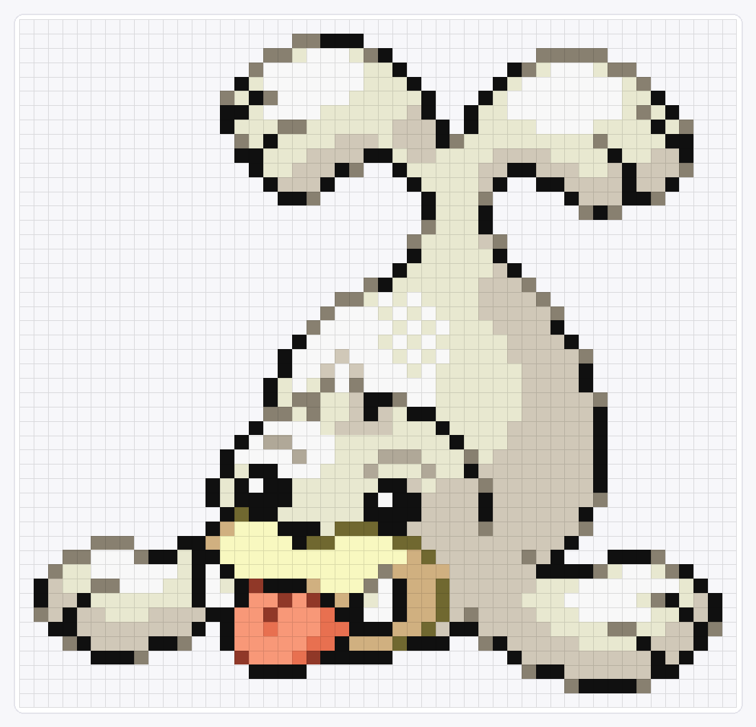 #086 Seel Shiny — 48×50 loom bead pattern chart