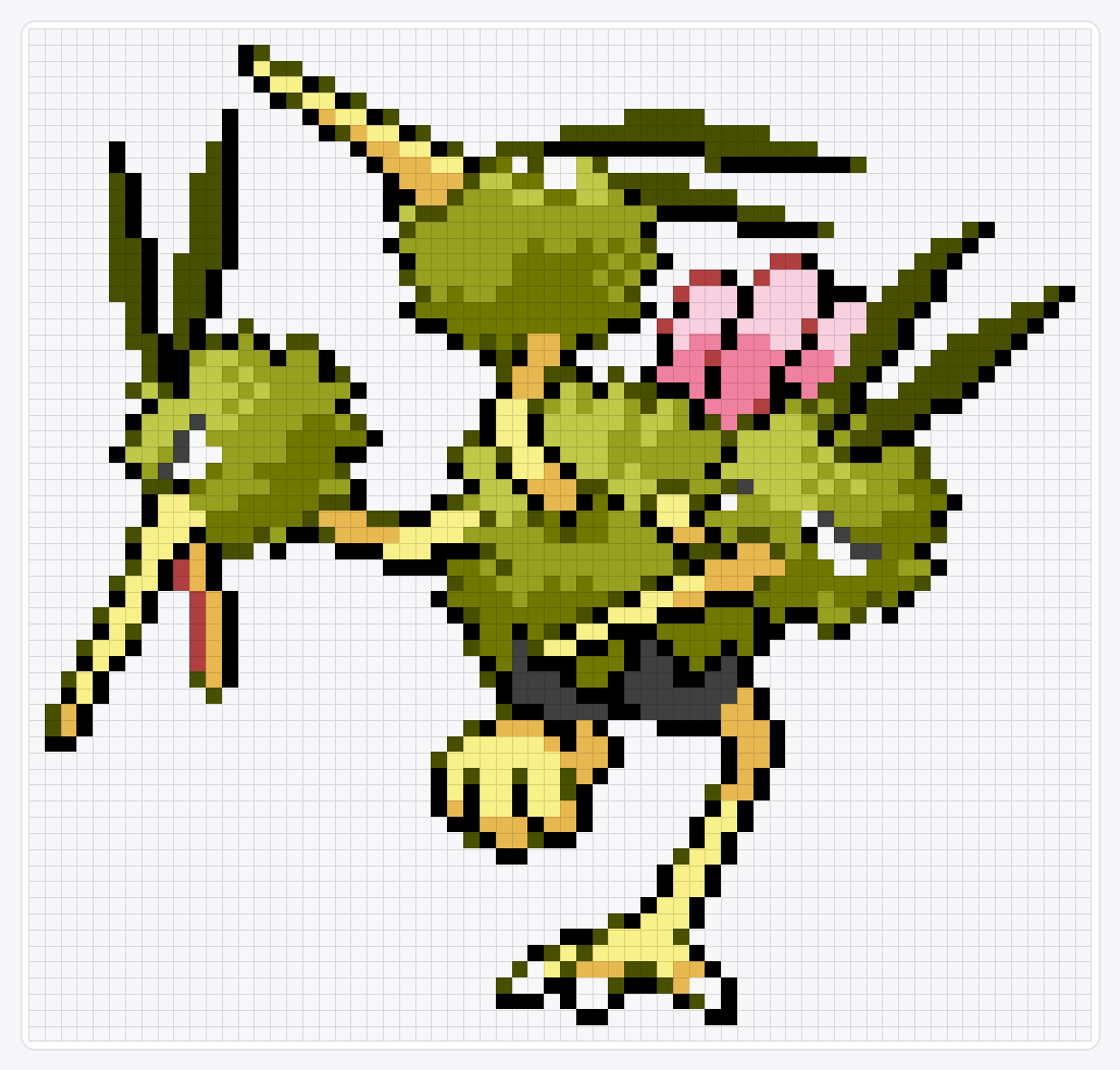 #085 Dodrio Shiny — 63×66 loom bead pattern chart