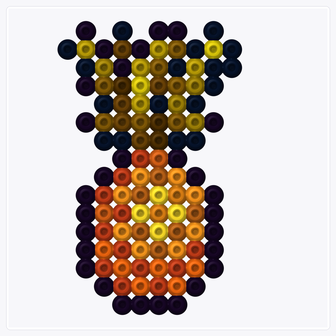 Pineapple — Perler Bead Pattern — 16×16 perler bead pattern chart