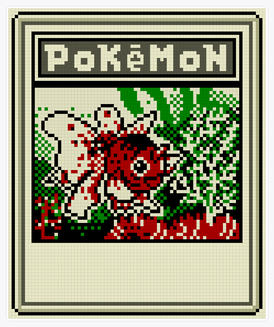 #119 Seaking TCG — 94×78 loom bead pattern chart