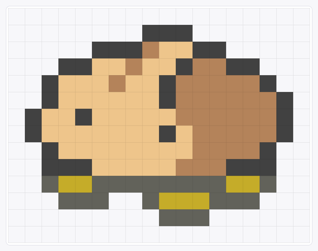 #140 Kabuto Icon — 14×18 loom bead pattern chart