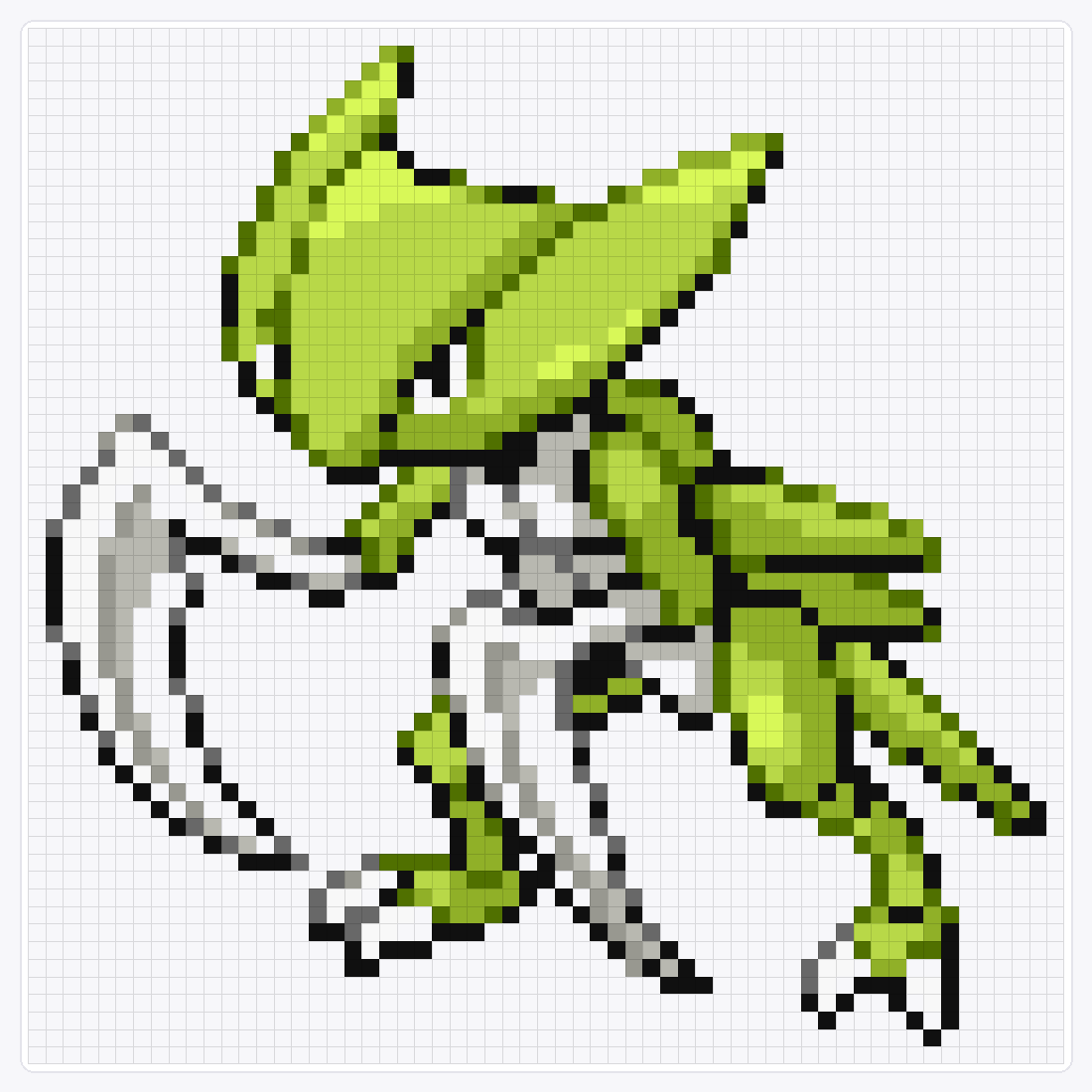 #141 Kabutops Shiny — 59×59 loom bead pattern chart