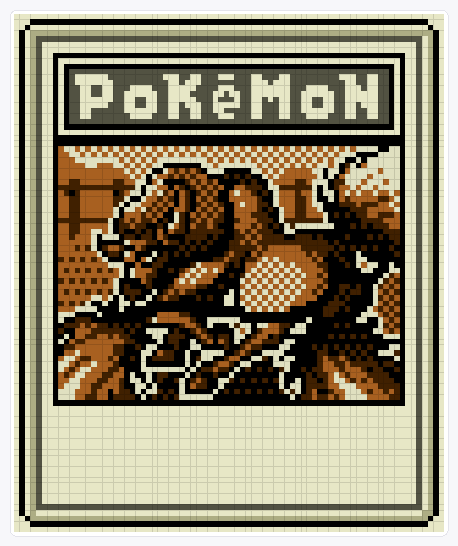#128 Tauros TCG — 94×78 loom bead pattern chart