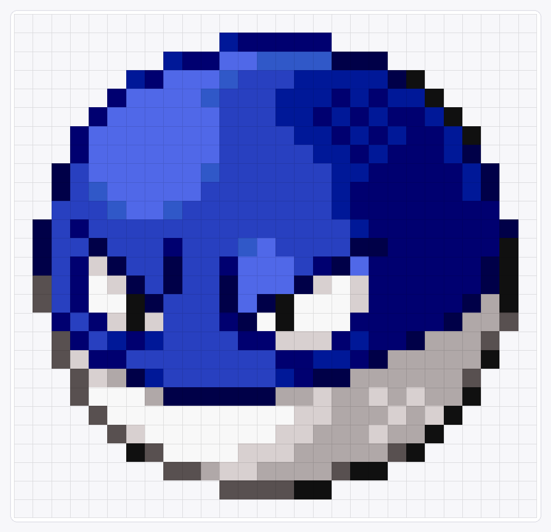 #100 Voltorb Shiny — 27×28 loom bead pattern chart