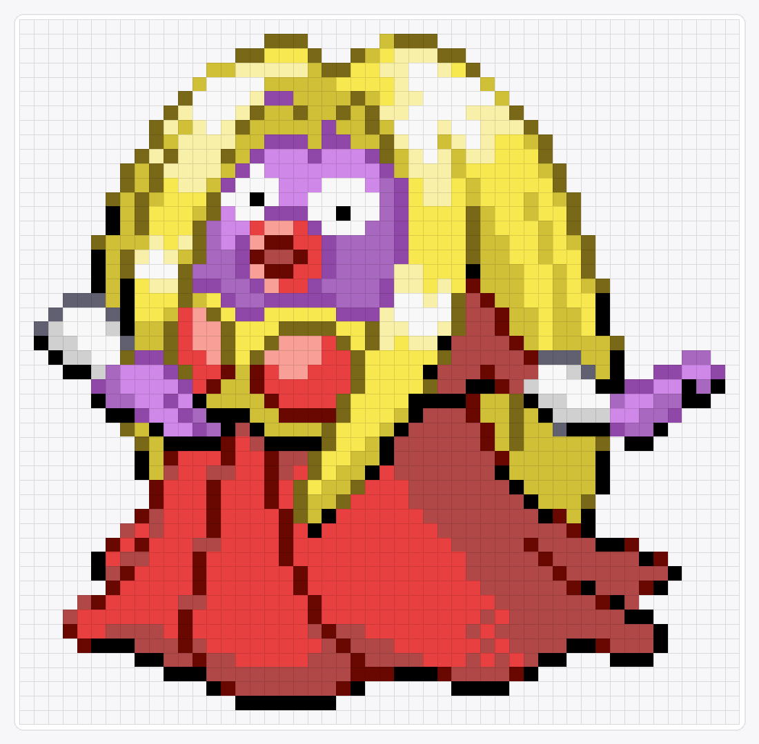 #124 Jynx — 49×50 loom bead pattern chart
