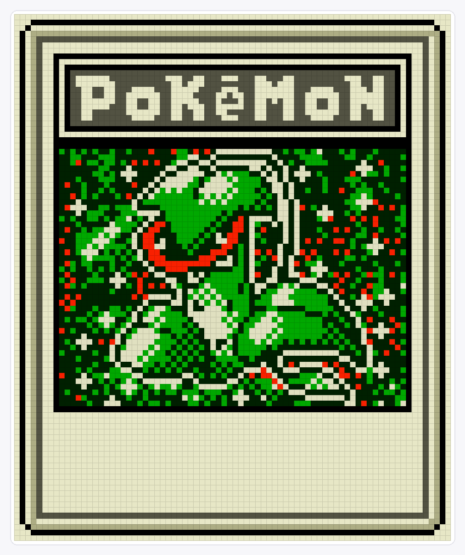 #071 Victreebel TCG — 94×78 loom bead pattern chart