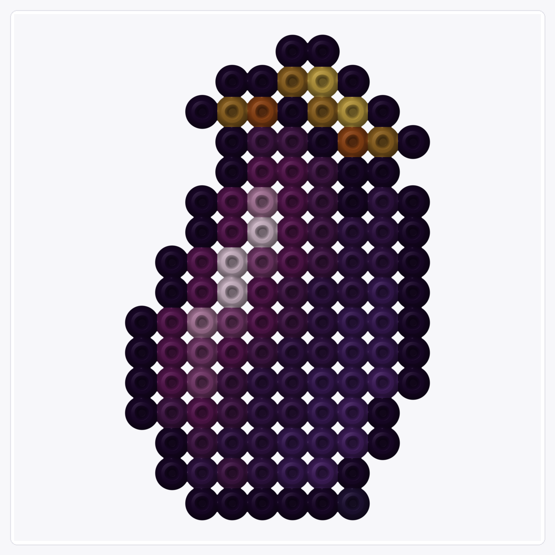 Eggplant — Perler Bead Pattern — 16×16 perler bead pattern chart