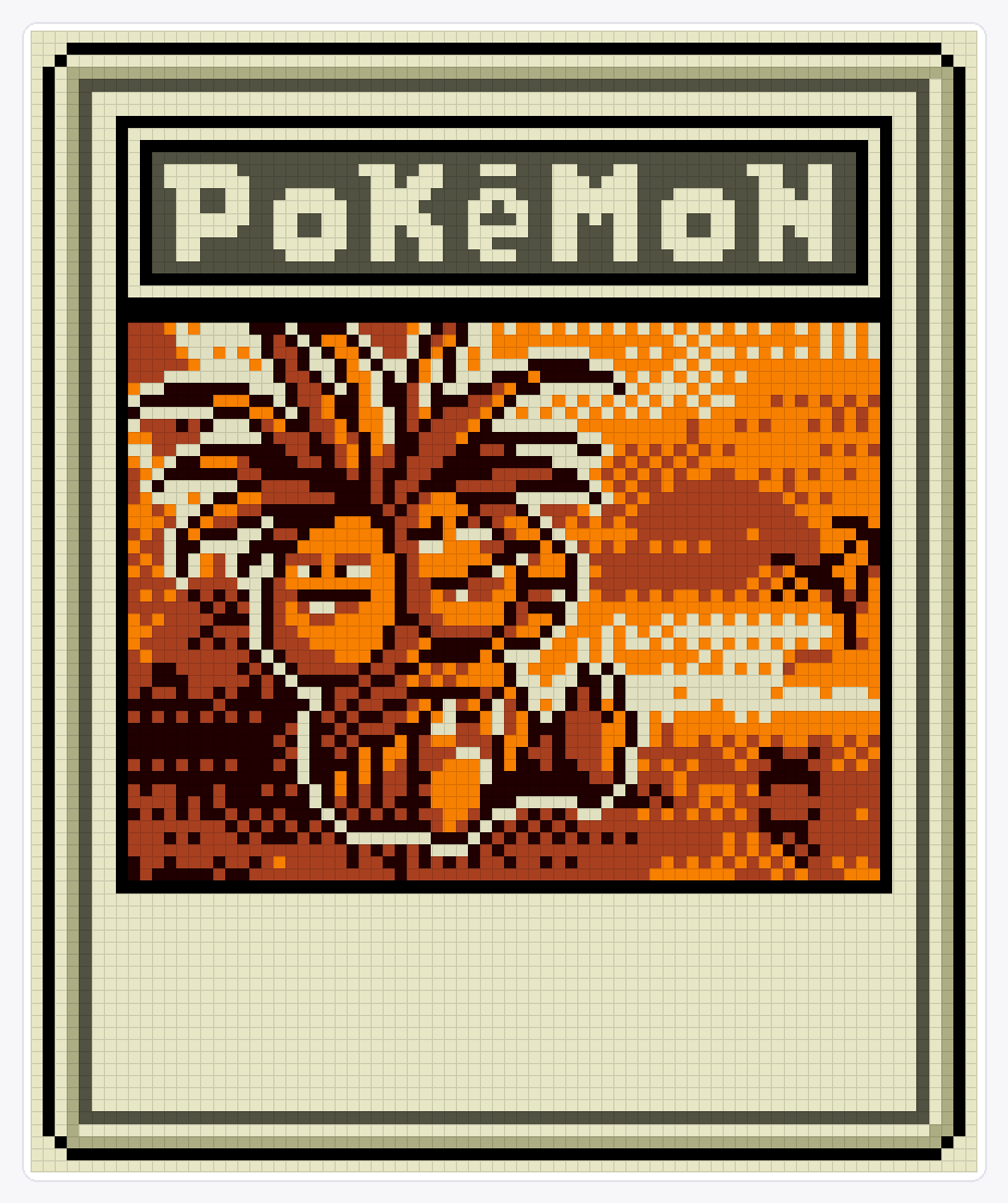 #103 Exeggutor TCG — 94×78 loom bead pattern chart