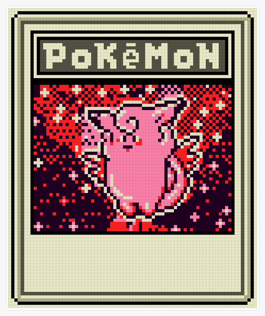 #036 Clefable TCG — 94×78 loom bead pattern chart