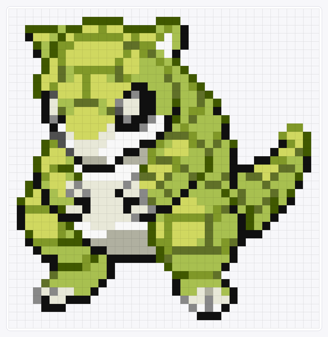 #027 Sandshrew Shiny — 39×38 loom bead pattern chart