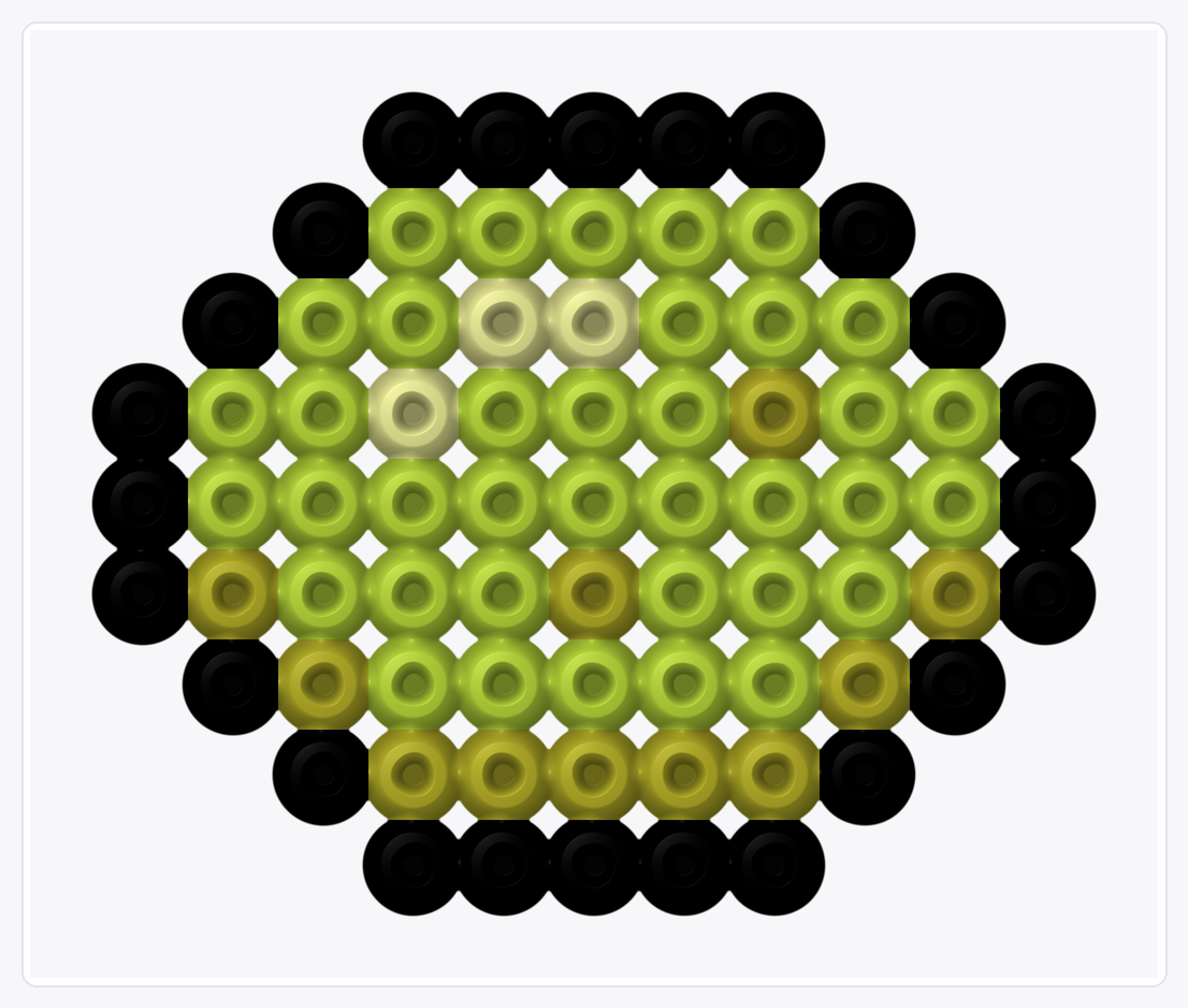 Mini Lemon — Perler Bead Pattern — 9×11 perler bead pattern chart