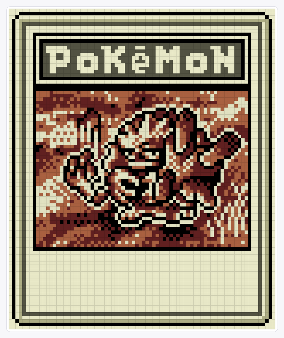 #075 Graveler TCG — 94×78 loom bead pattern chart
