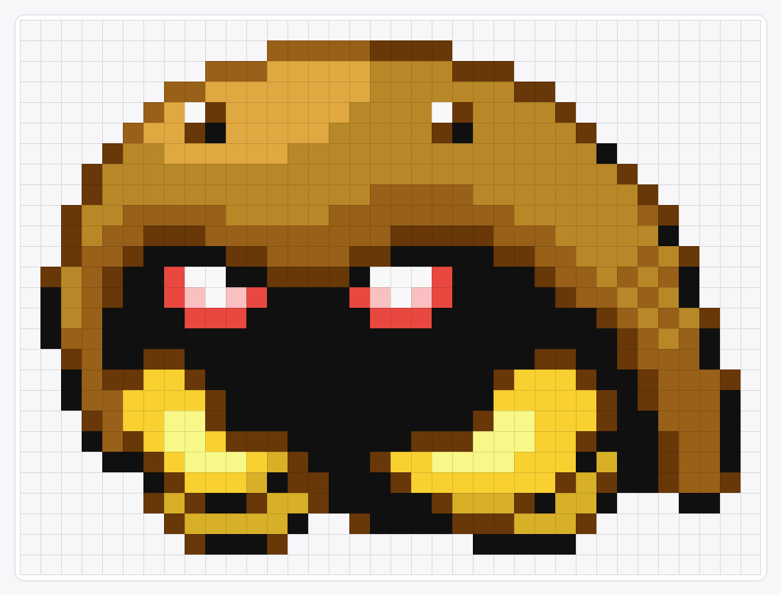 #140 Kabuto — 27×36 loom bead pattern chart