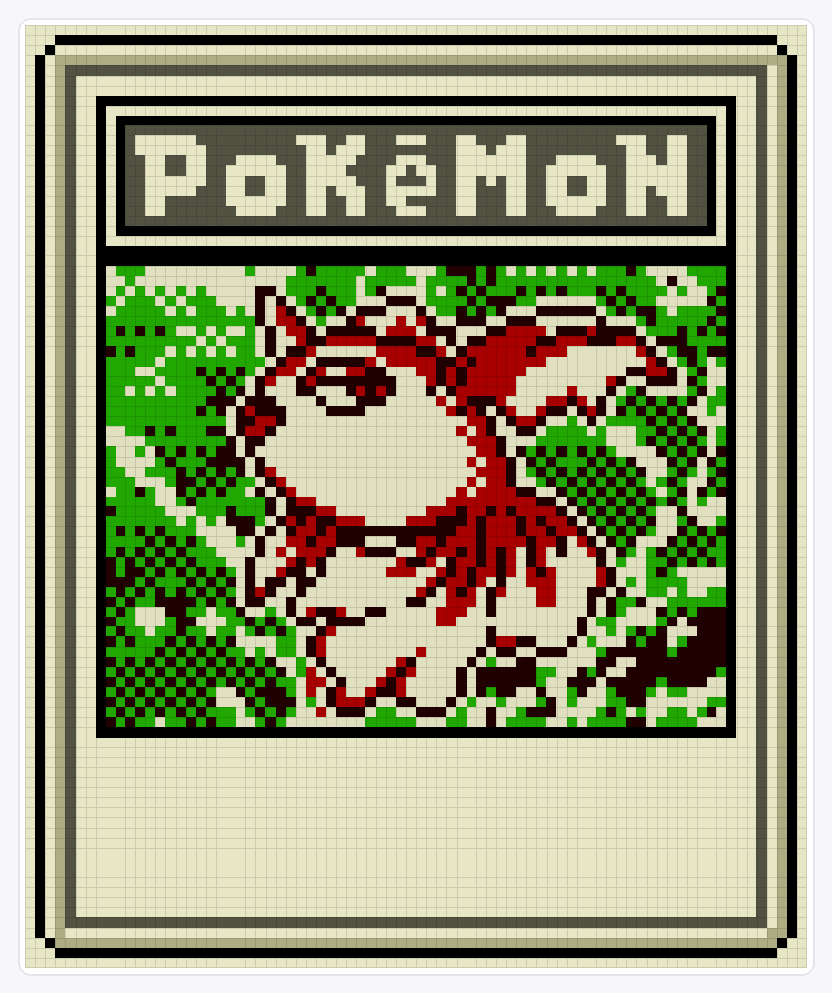 #118 Goldeen TCG — 94×78 loom bead pattern chart