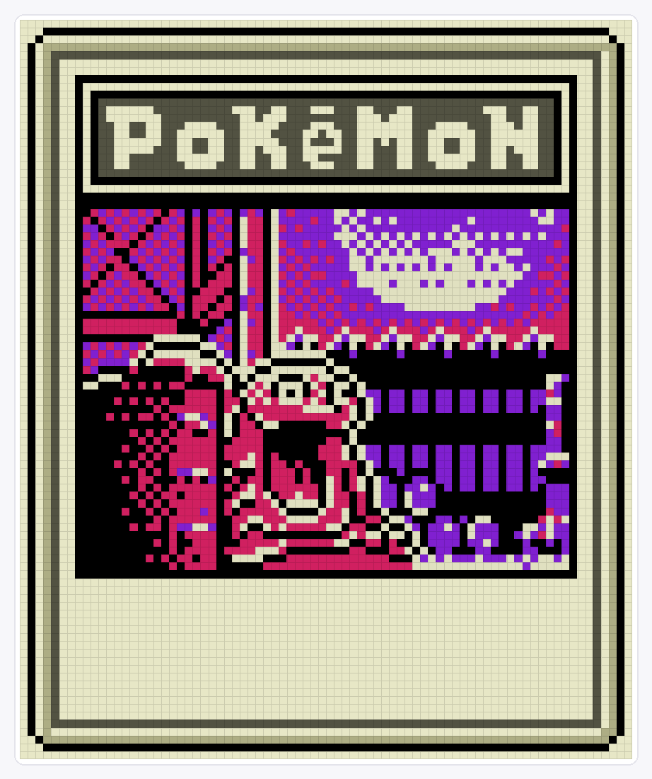 #088 Grimer TCG — 94×78 loom bead pattern chart
