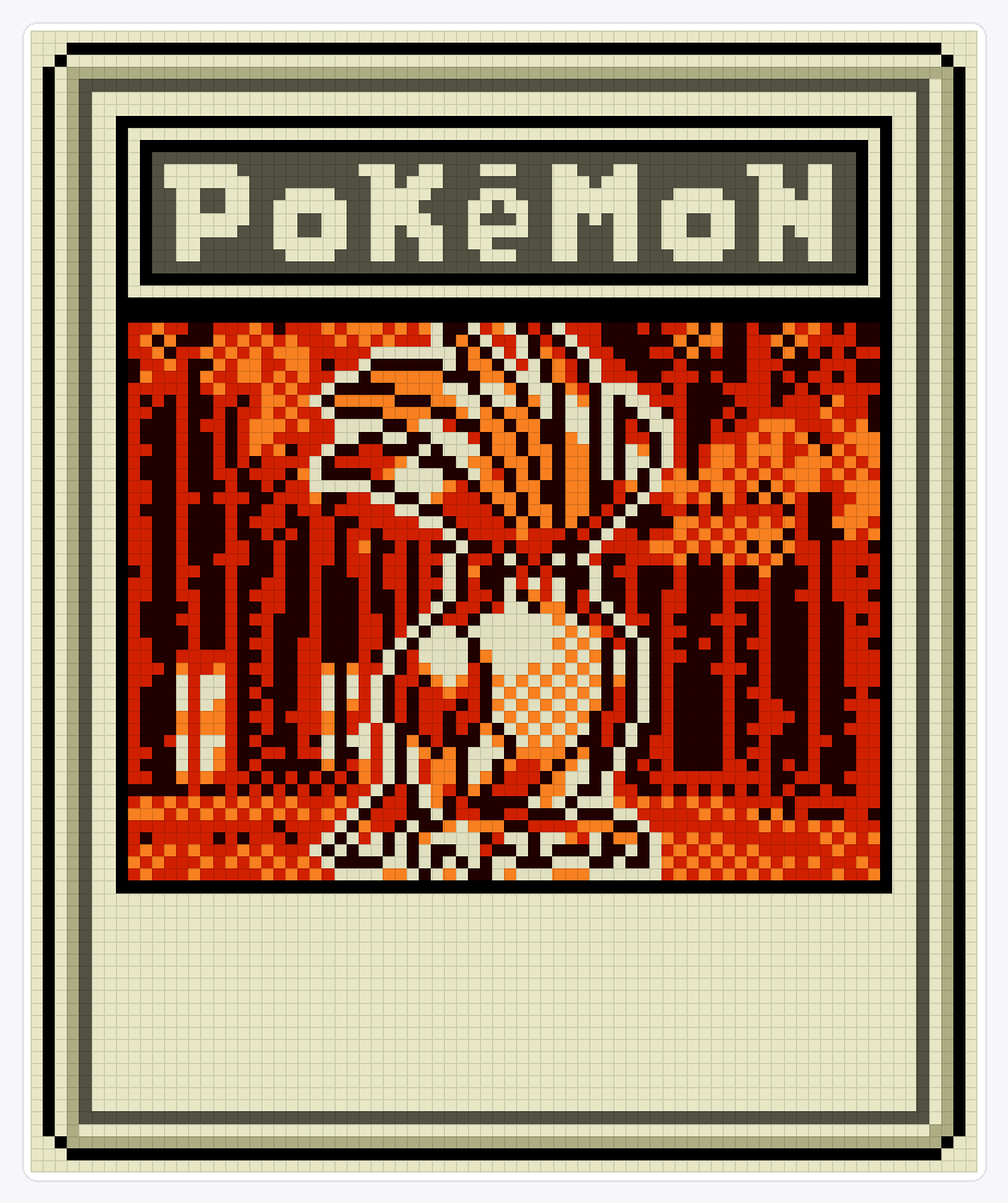 #018 Pidgeot TCG — 94×78 loom bead pattern chart