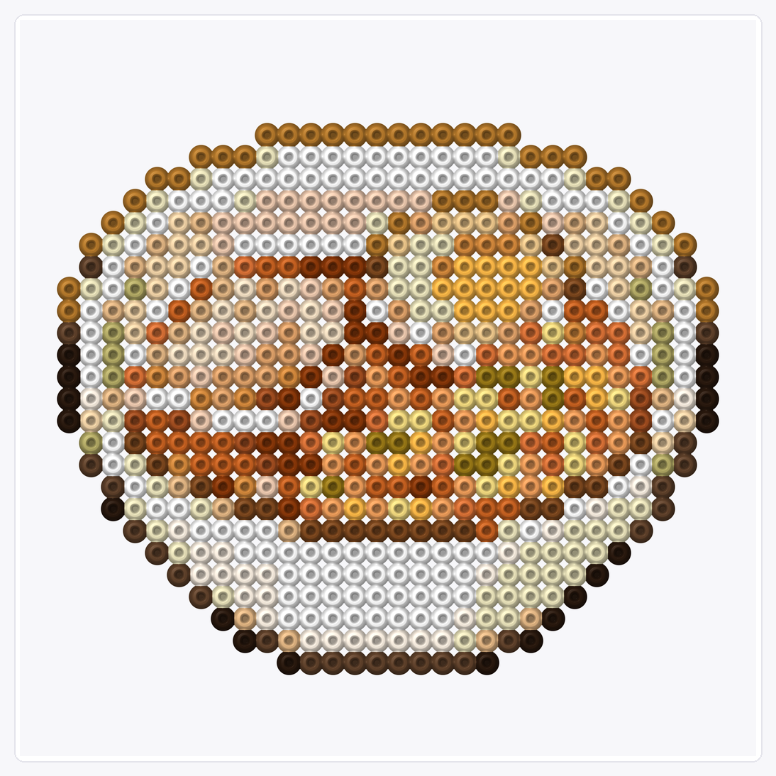 Ramen Bowl — Perler Bead Pattern — 32×32 perler bead pattern chart