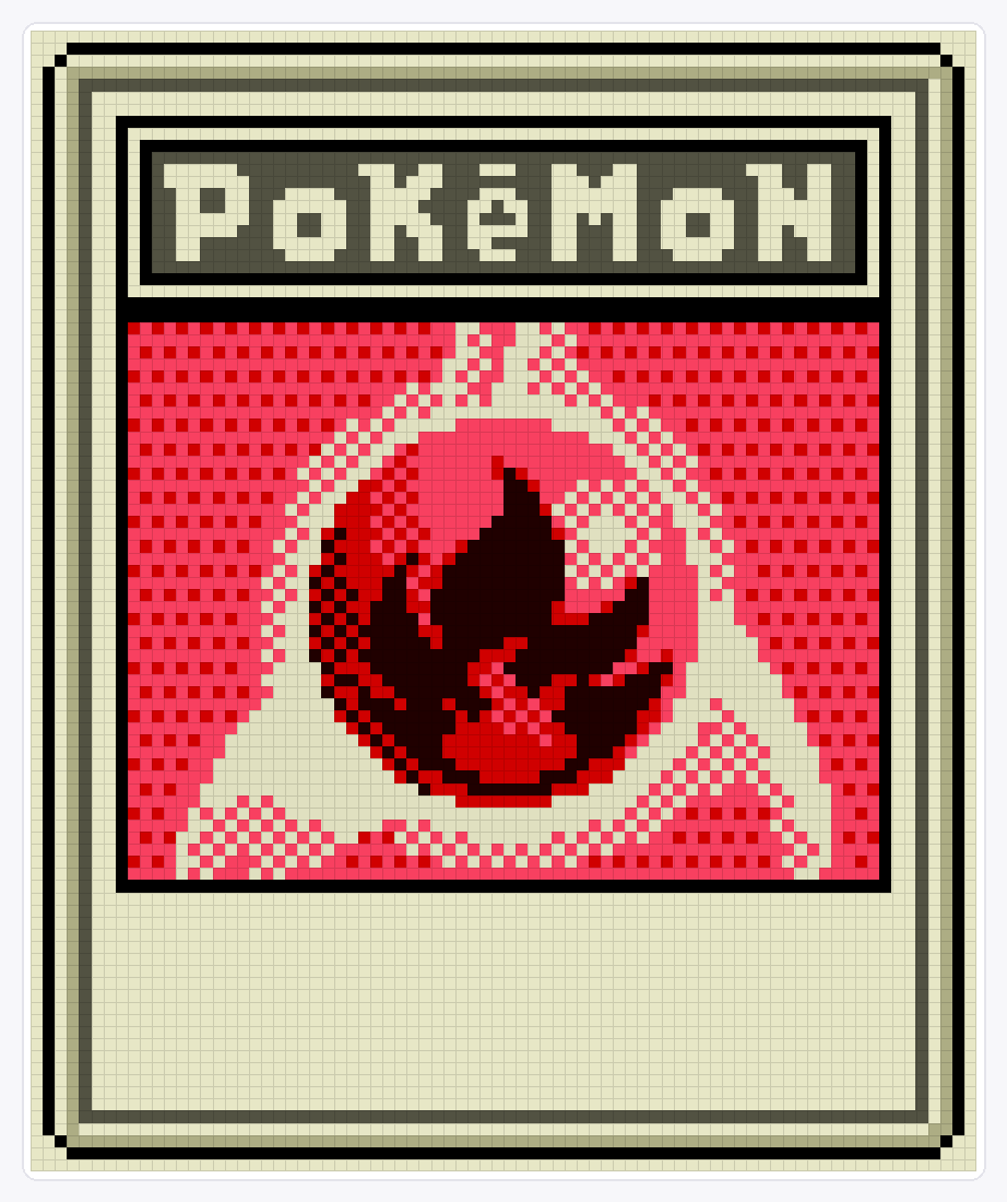 Fire Energy TCG — 94×78 loom bead pattern chart