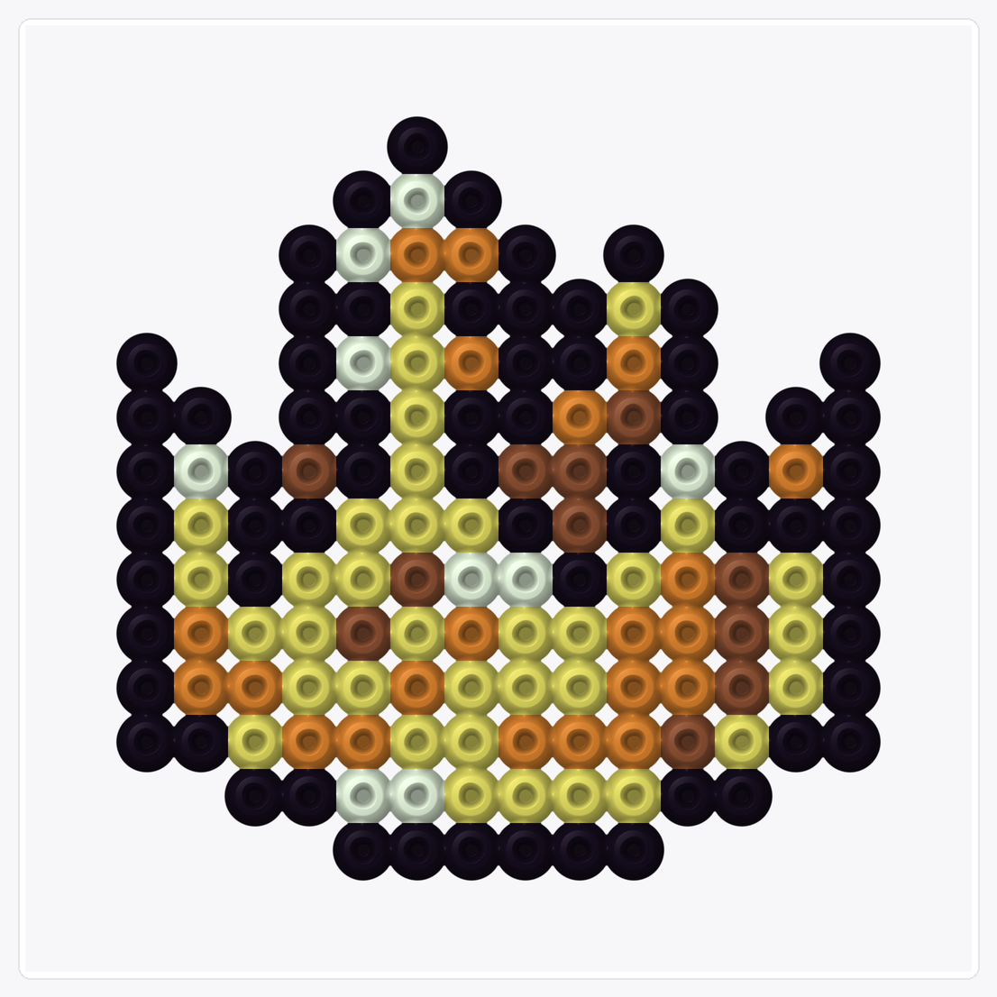 Treasure Crown Gems — Perler Bead Pattern — 16×16 perler bead pattern chart
