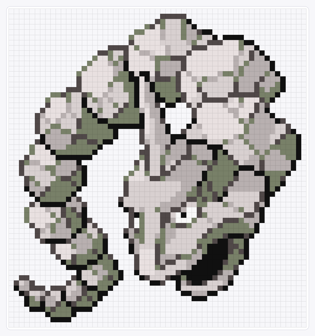 #095 Onix — 61×57 loom bead pattern chart