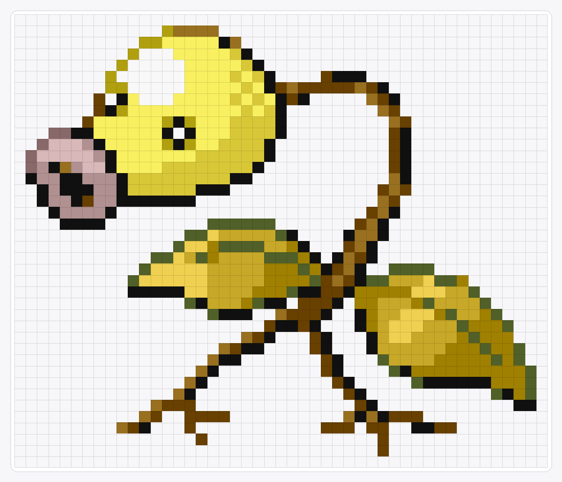 #069 Bellsprout Shiny — 40×47 loom bead pattern chart