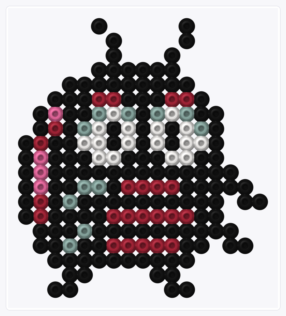 Big Ladybug — Perler Bead Pattern — 19×17 perler bead pattern chart
