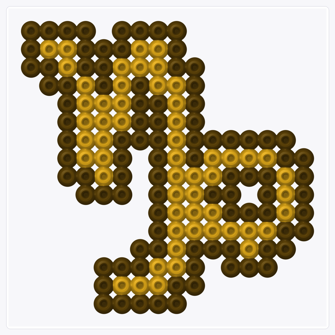 Capricorn Zodiac Sign — Perler Bead Pattern — 16×16 perler bead pattern chart