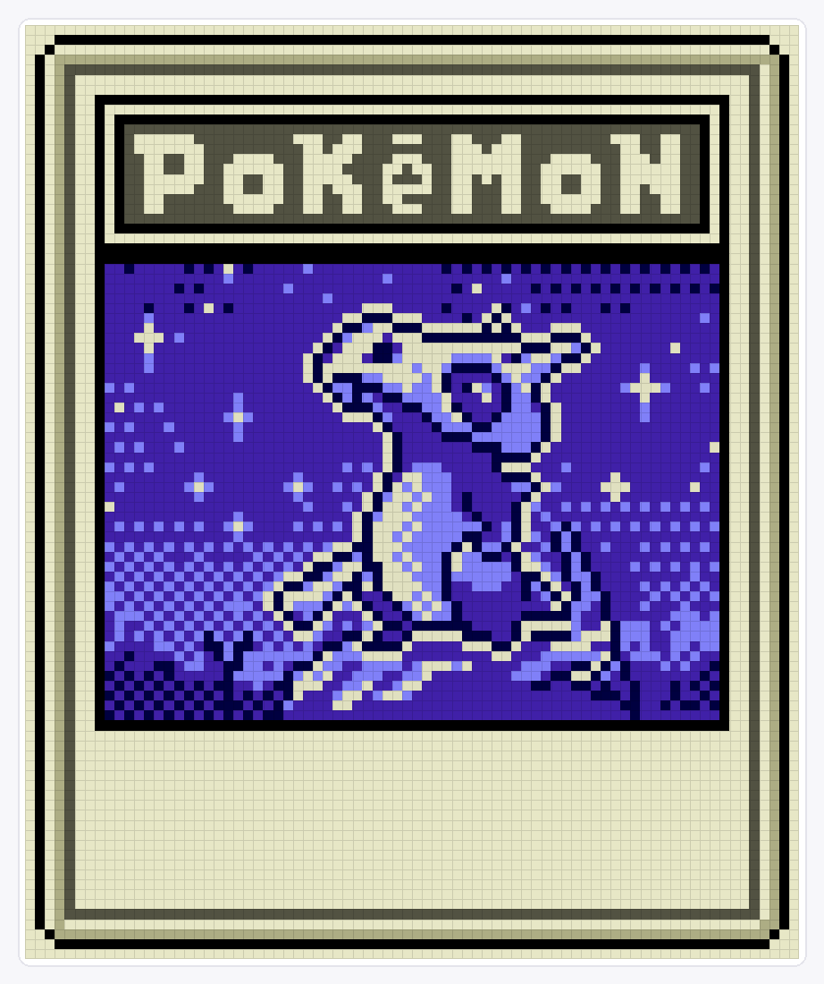 #104 Cubone TCG — 94×78 loom bead pattern chart