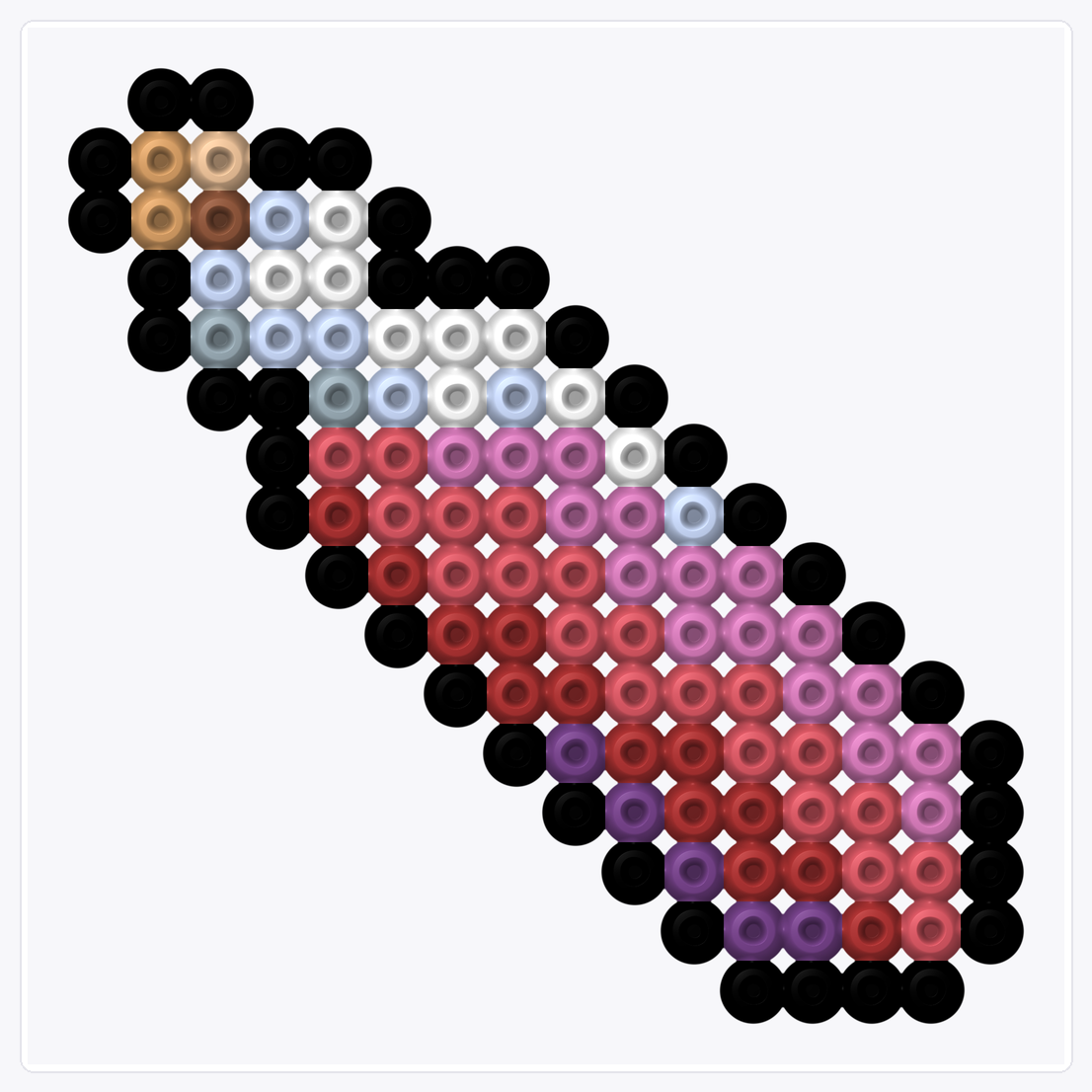 Retro Red Potion — Perler Bead Pattern — 16×16 perler bead pattern chart