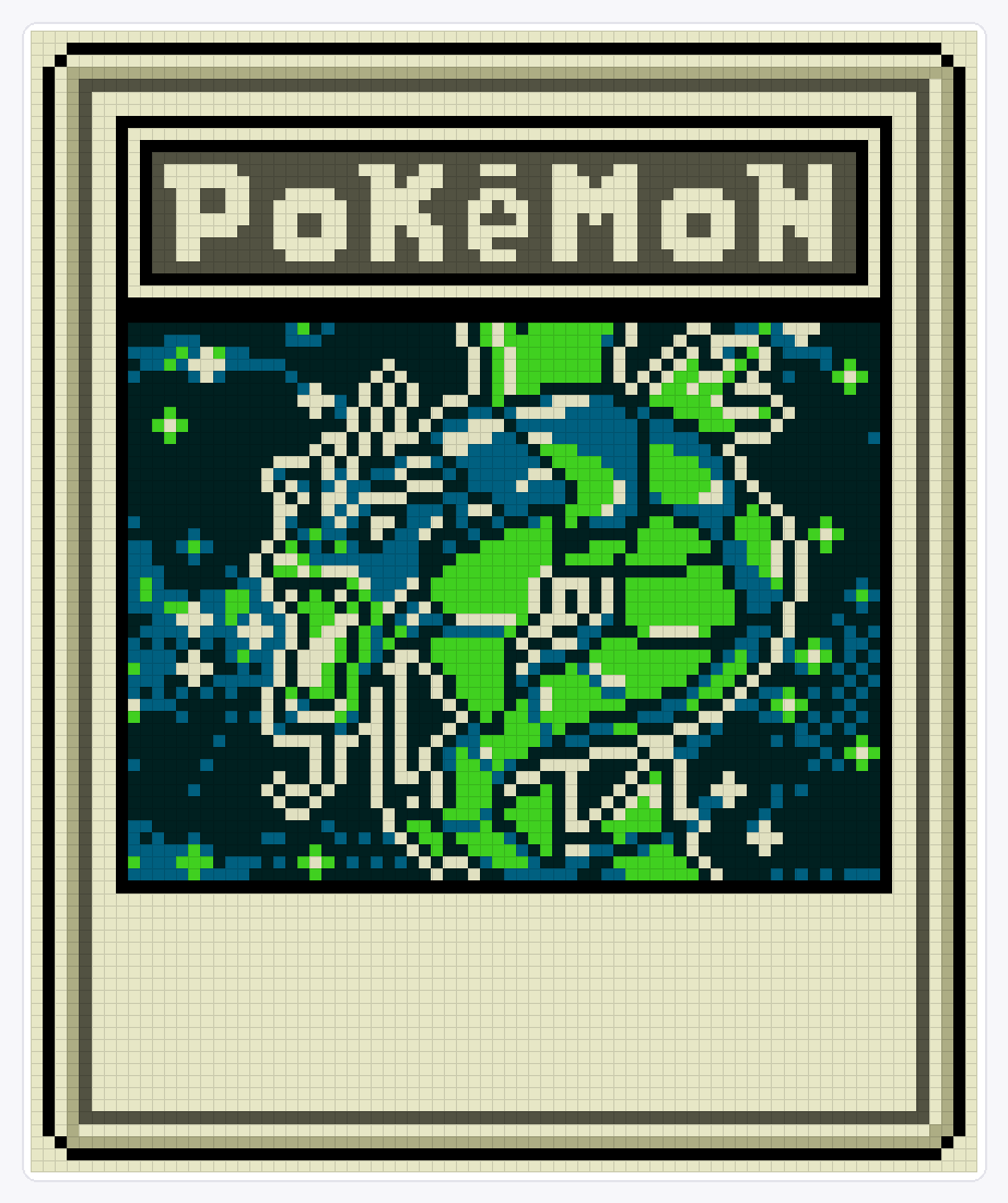 #130 Gyarados TCG — 94×78 loom bead pattern chart