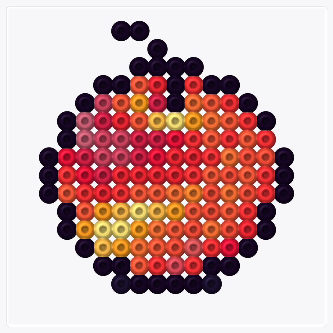 Peach — Perler Bead Pattern — 16×16 perler bead pattern chart
