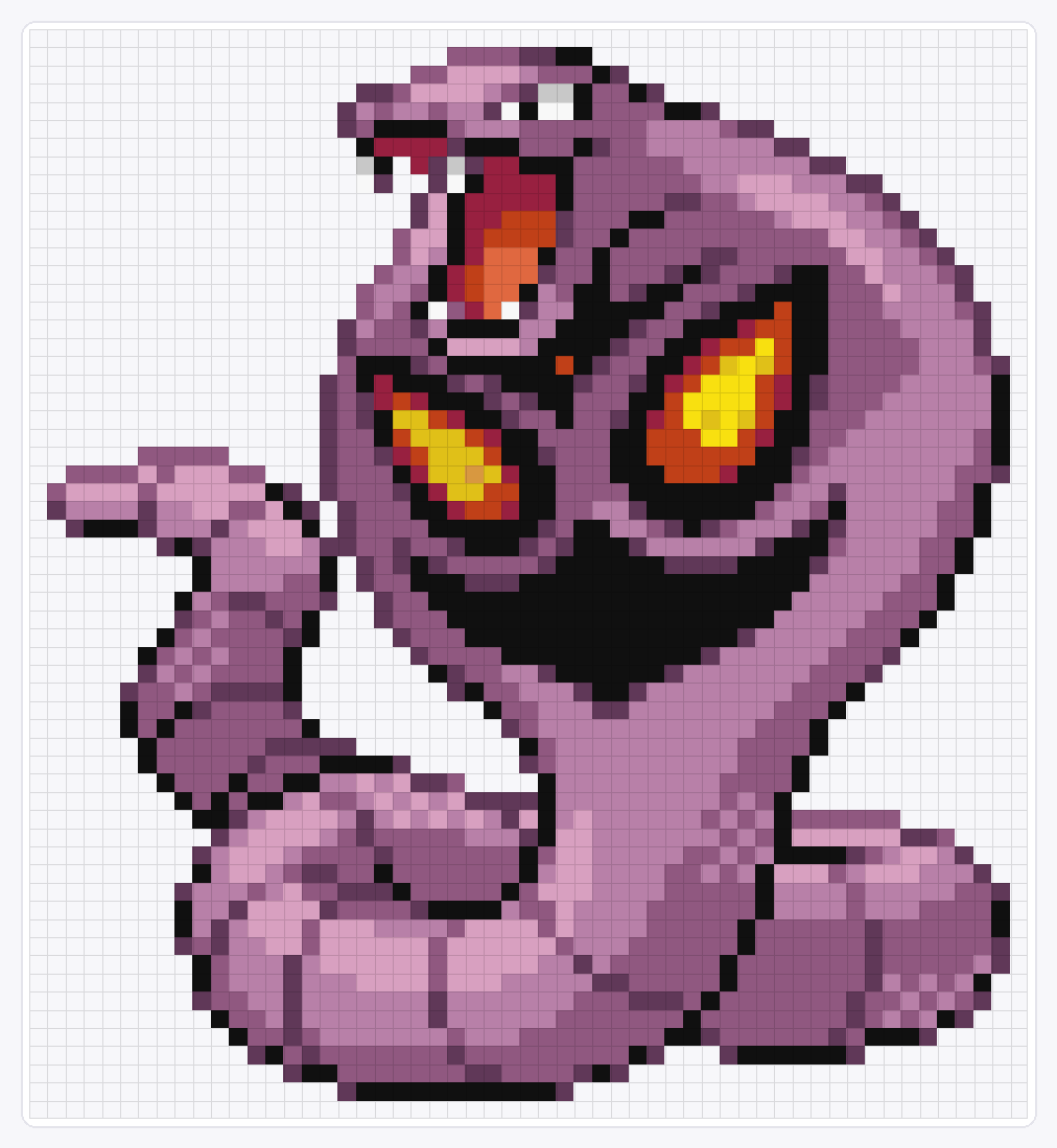 #024 Arbok — 60×55 loom bead pattern chart