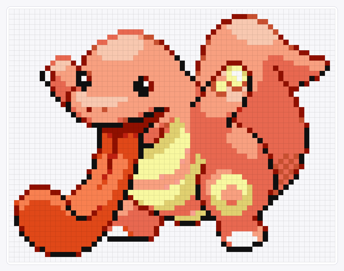 #108 Lickitung — 49×63 loom bead pattern chart