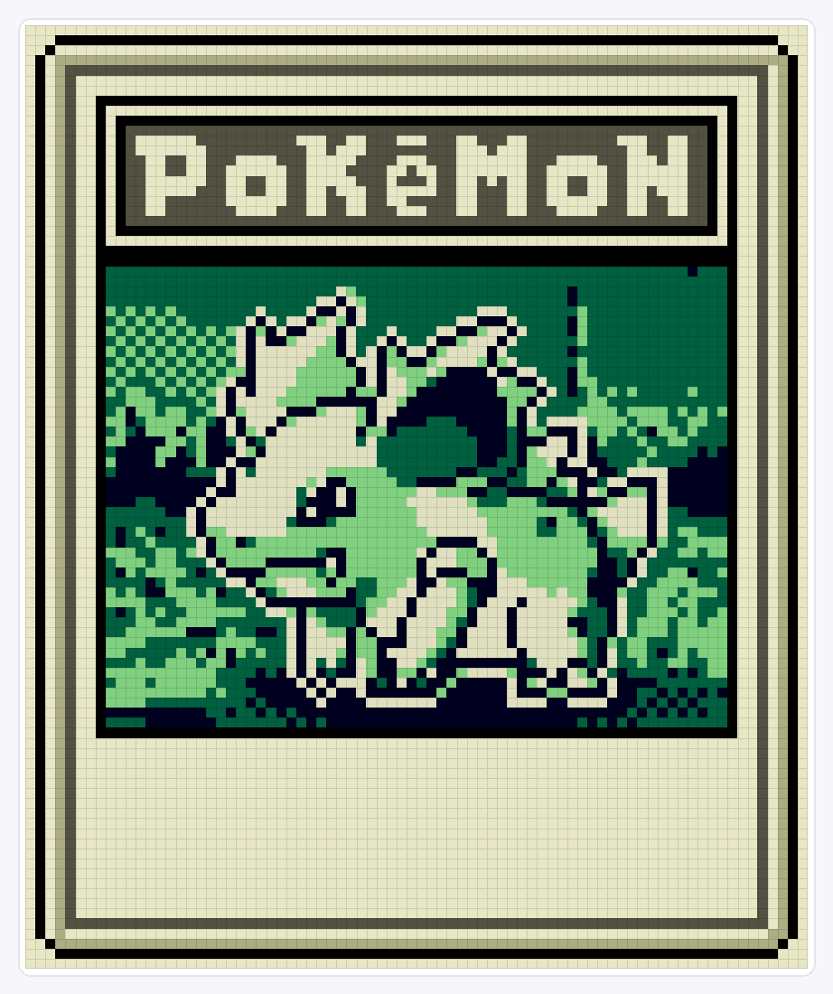 #030 Nidorina TCG — 94×78 loom bead pattern chart