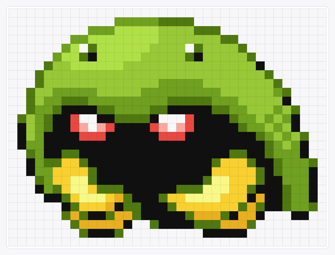 #140 Kabuto Shiny — 27×36 loom bead pattern chart