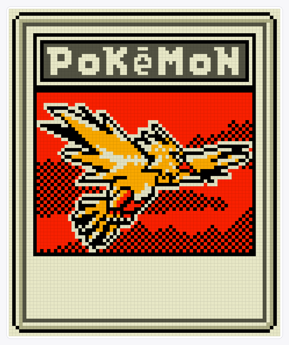 #145 Zapdos TCG (3) — 94×78 loom bead pattern chart
