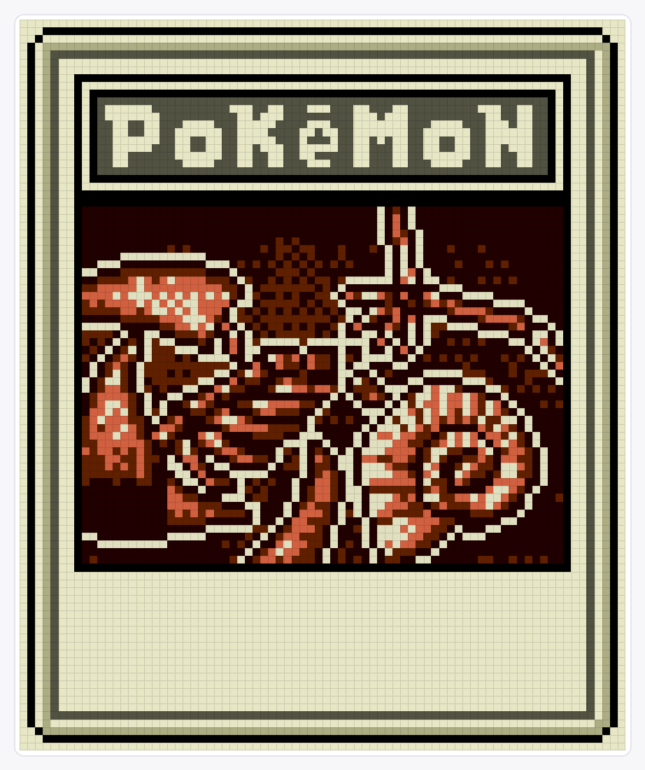 Mysterious Fossil TCG — 94×78 loom bead pattern chart