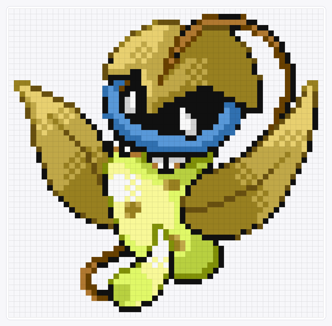 #071 Victreebel Shiny — 56×57 loom bead pattern chart